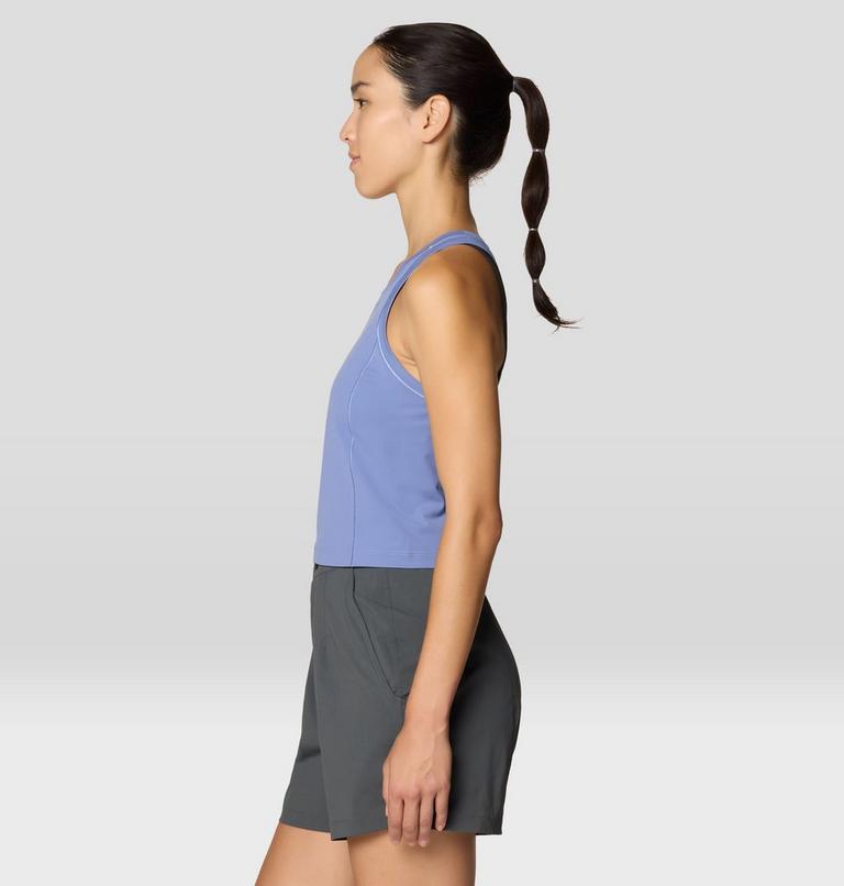 Women's Mountain Stretch Tanklette, Color: Best Coast Blue, image 4