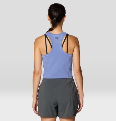 Women's Mountain Stretch Tanklette, Color: Best Coast Blue, image 7
