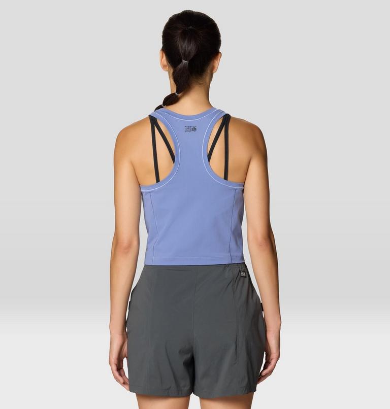 Women's Mountain Stretch Tanklette, Color: Best Coast Blue, image 3