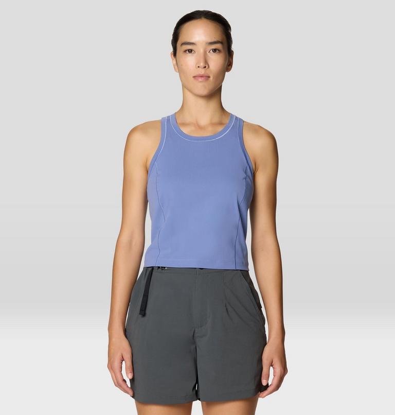 Women's Mountain Stretch Tanklette, Color: Best Coast Blue, image 1