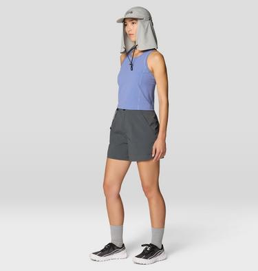Women's Mountain Stretch Tanklette, Color: Best Coast Blue, image 6