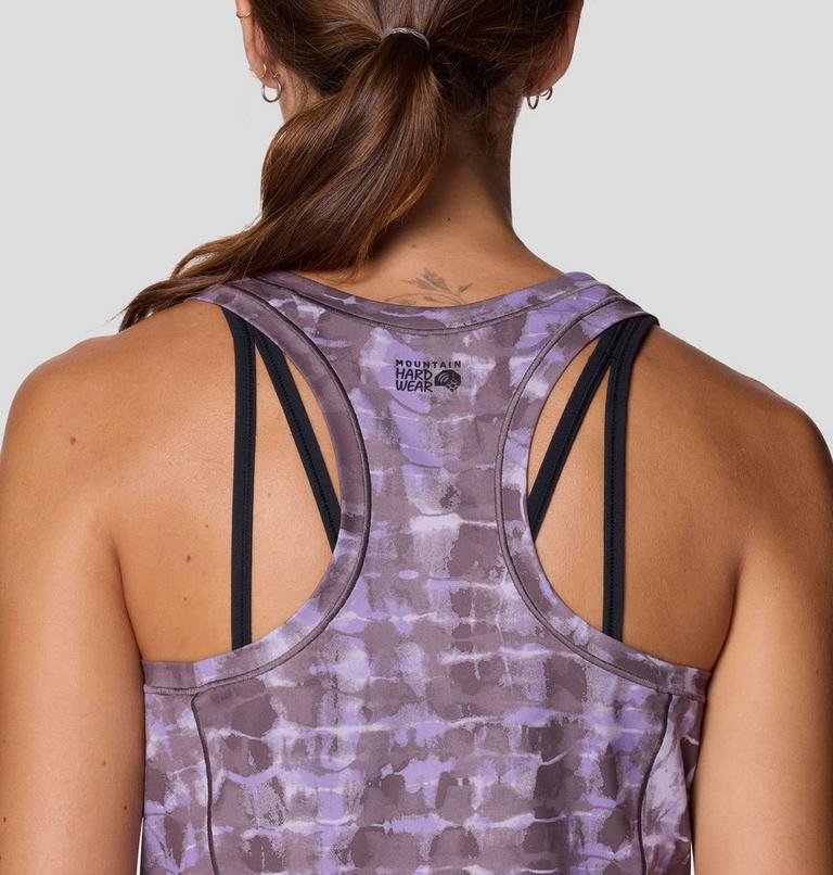 Women's Mountain Stretch Tanklette, Color: Purple Sage Prismatic Print, image 7