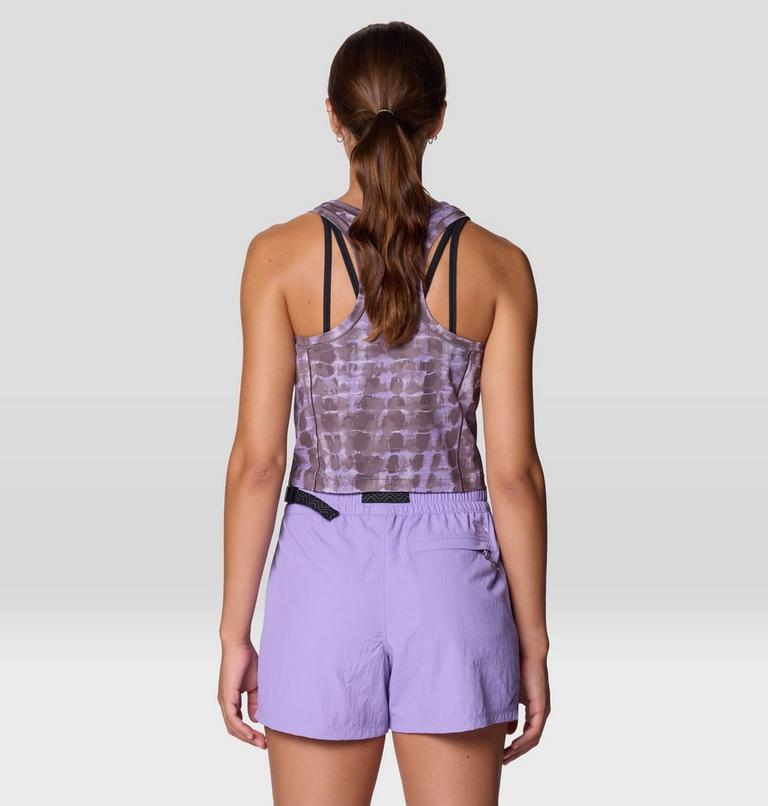 Women's Mountain Stretch Tanklette, Color: Purple Sage Prismatic Print, image 3