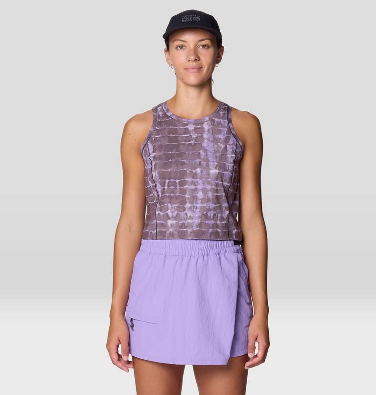 Women's Mountain Stretch Tanklette, Color: Purple Sage Prismatic Print, image 1