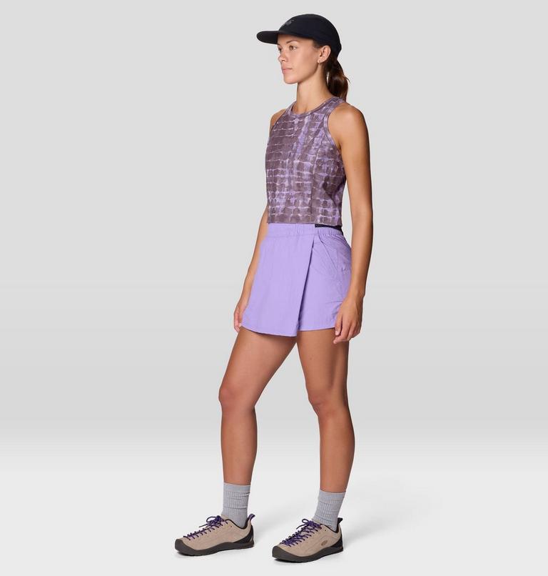 Women's Mountain Stretch Tanklette, Color: Purple Sage Prismatic Print, image 2