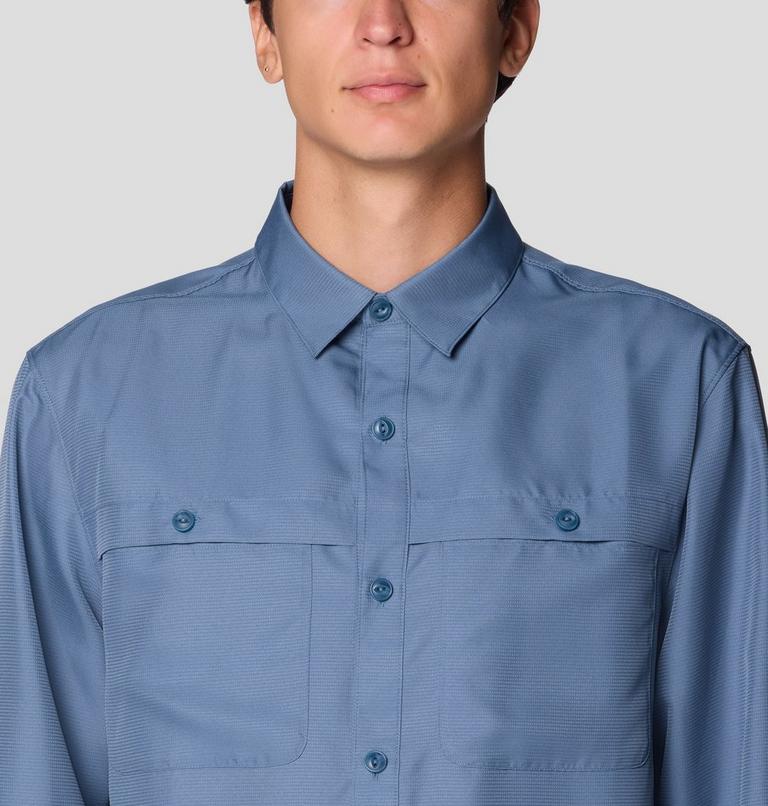 Men's Sun Drift Cooling Long Sleeve Shirt, Color: Adriatic Blue, image 6