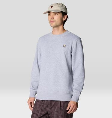 Men's MHW Logo Pullover Crew, Color: Hardwear Grey Heather, image 4