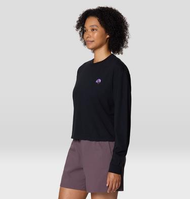 Women's MHW Nut Boxy Crop Long Sleeve, Color: Black, image 12