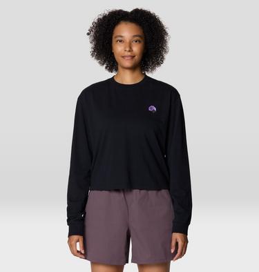 Women's MHW Nut Boxy Crop Long Sleeve, Color: Black, image 9