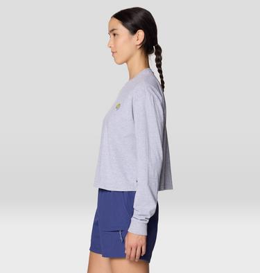 Women's MHW Nut Boxy Crop Long Sleeve, Color: Hardwear Grey Heather, image 3