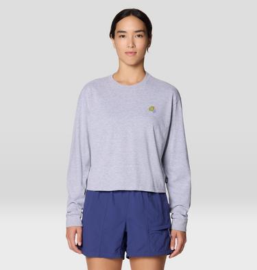 Women's MHW Nut Boxy Crop Long Sleeve, Color: Hardwear Grey Heather, image 1