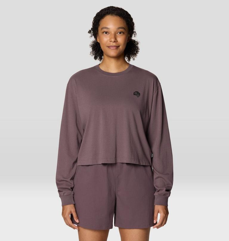 Women's MHW Nut Boxy Crop Long Sleeve, Color: Purple Sage, image 1