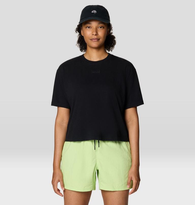 Women's Since 93 Boxy Crop Short Sleeve, Color: Black, image 1