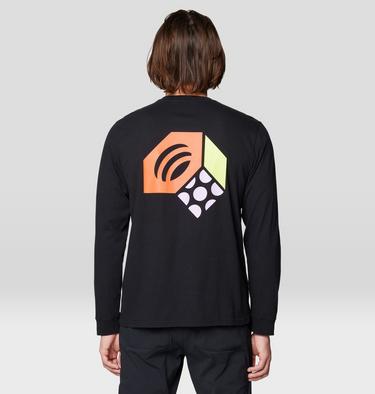 Men's Tri-Color Logo Long Sleeve, Color: Black, image 2
