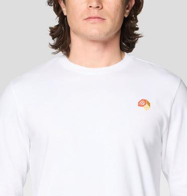 Men's Tri-Color Logo Long Sleeve, Color: White, image 12