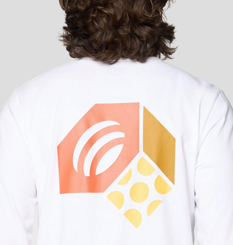 Men's Tri-Color Logo Long Sleeve, Color: White, image 5