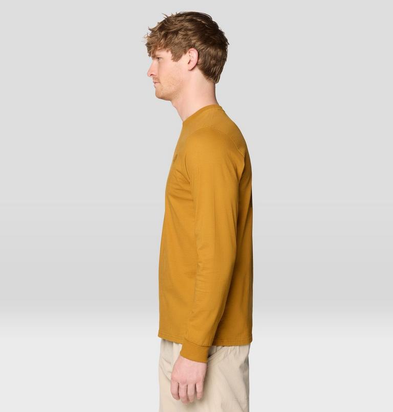 Men's Tri-Color Logo Long Sleeve, Color: Underbrush, image 3