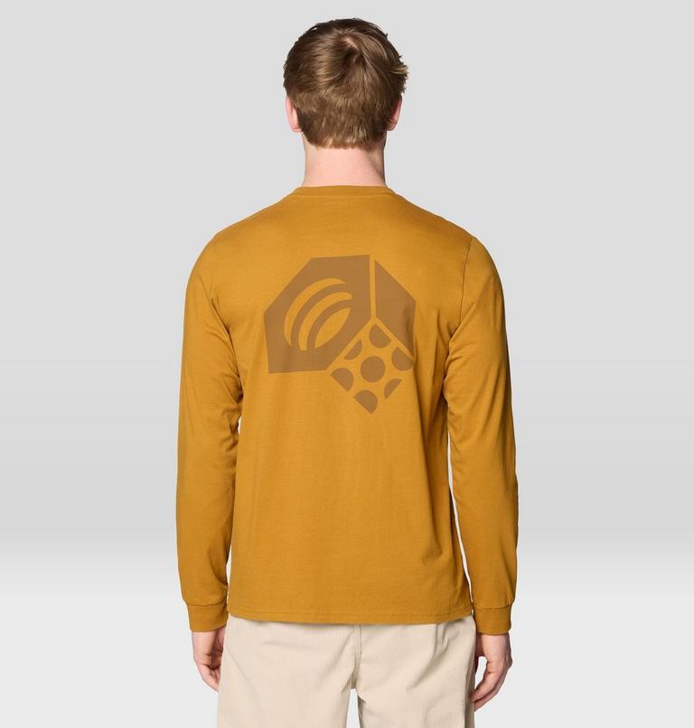 Men's Tri-Color Logo Long Sleeve, Color: Underbrush, image 2