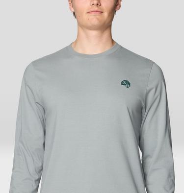 Men's Tri-Color Logo Long Sleeve, Color: Wet Stone, image 8
