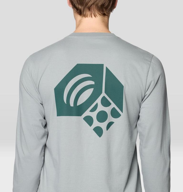 Men's Tri-Color Logo Long Sleeve, Color: Wet Stone, image 5