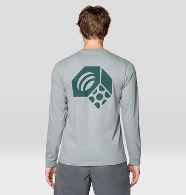 Men's Tri-Color Logo Long Sleeve, Color: Wet Stone, image 6