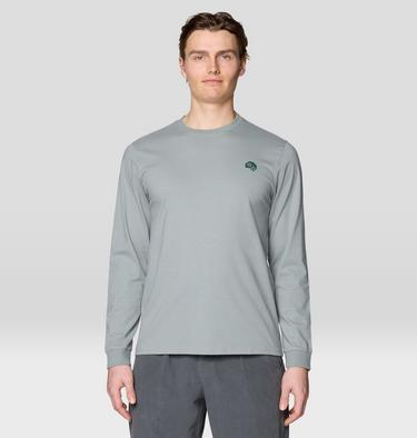 Men's Tri-Color Logo Long Sleeve, Color: Wet Stone, image 5