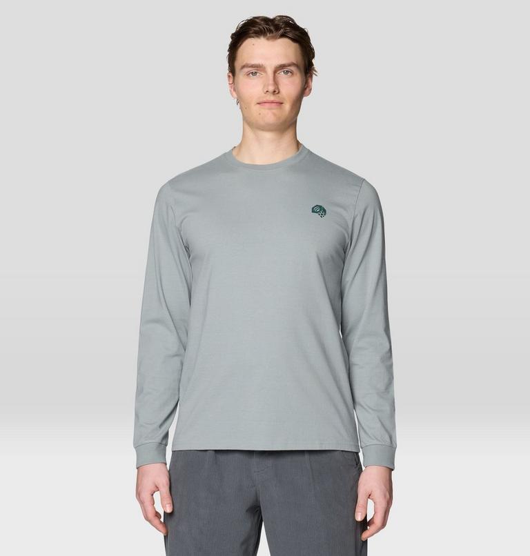 Men's Tri-Color Logo Long Sleeve, Color: Wet Stone, image 1