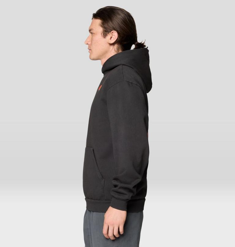 Men's Tri-Color Logo Garment Dyed Hoody, Color: Stealth Grey, image 3