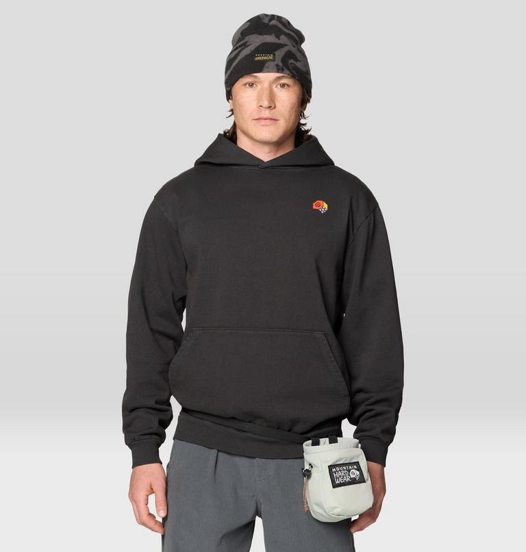 Men's Tri-Color Logo Garment Dyed Hoody, Color: Stealth Grey, image 4