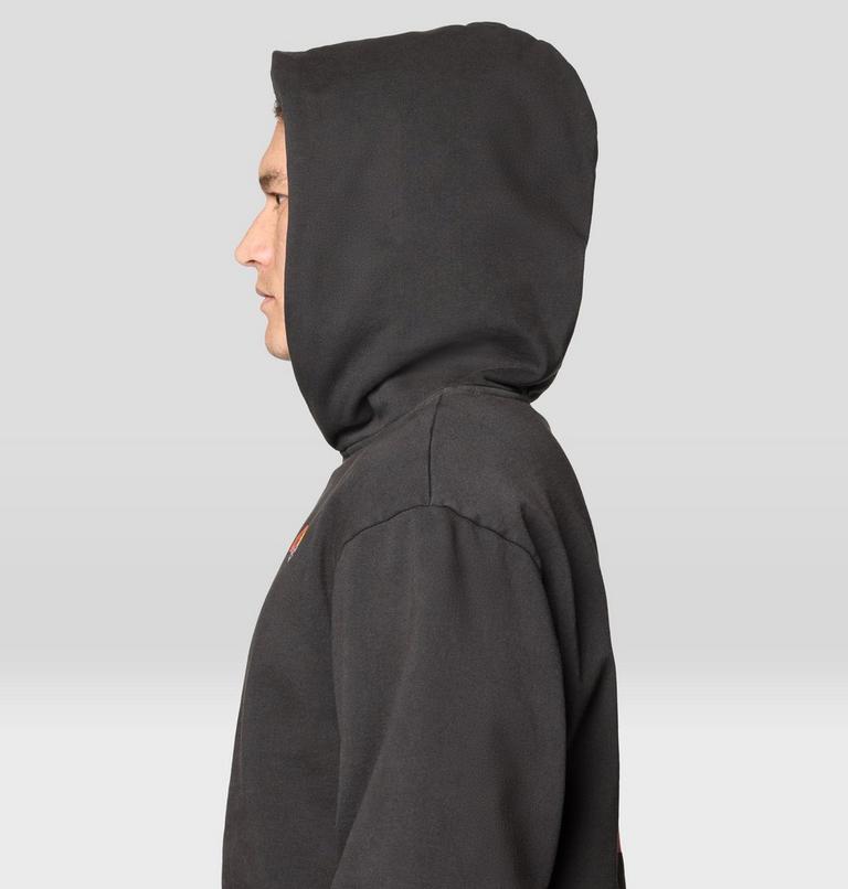 Men's Tri-Color Logo Garment Dyed Hoody, Color: Stealth Grey, image 7