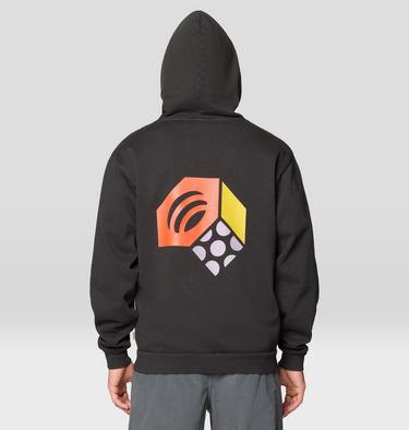 Men's Tri-Color Logo Garment Dyed Hoody, Color: Stealth Grey, image 6