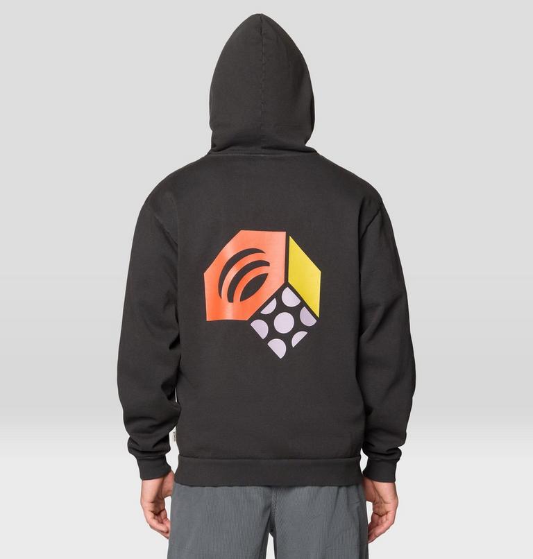 Men's Tri-Color Logo Garment Dyed Hoody, Color: Stealth Grey, image 2