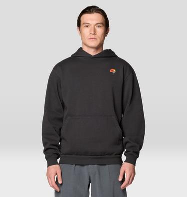Men's Tri-Color Logo Garment Dyed Hoody, Color: Stealth Grey, image 5
