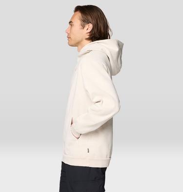 Men's Tri-Color Logo Garment Dyed Hoody, Color: Fossil, image 3