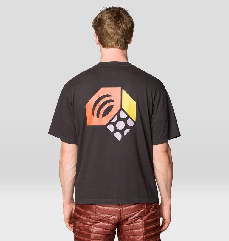 Men's Tri-Color Logo Short Sleeve, Color: Stealth Grey, image 2