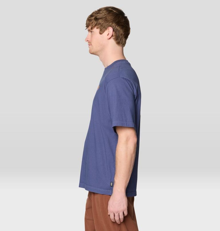 Men's Tri-Color Logo Short Sleeve, Color: Lapis Dusk, image 4