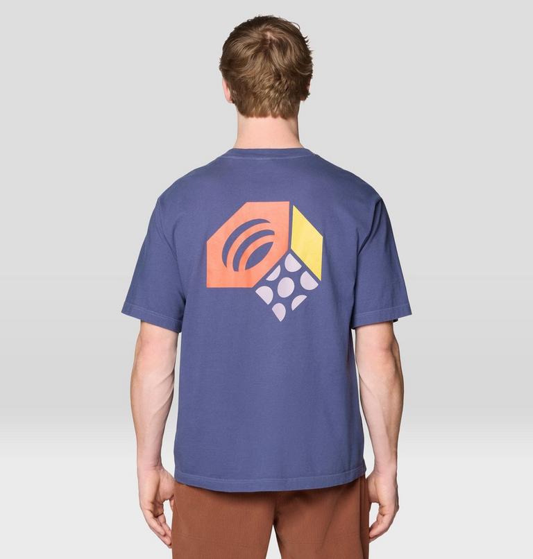 Men's Tri-Color Logo Short Sleeve, Color: Lapis Dusk, image 3