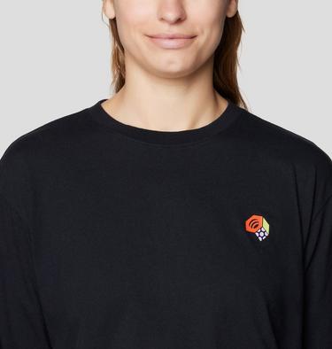 Women's Tri-Color Logo Crop Long Sleeve, Color: Black, image 8