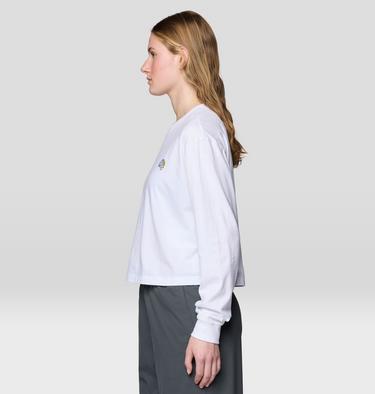 Women's Tri-Color Logo Crop Long Sleeve, Color: White, image 11