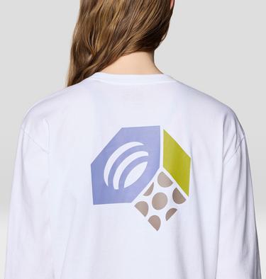 Women's Tri-Color Logo Crop Long Sleeve, Color: White, image 12