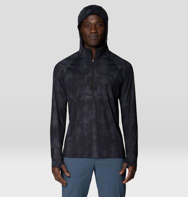 Men's Crater Lake Zip Hoody, Color: Black Shadowdye Print, image 8
