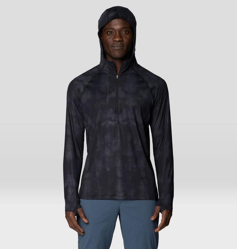 Men's Crater Lake Zip Hoody, Color: Black Shadowdye Print, image 4