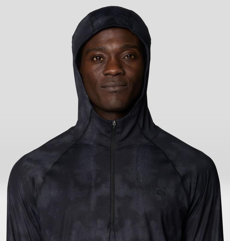 Men's Crater Lake Zip Hoody, Color: Black Shadowdye Print, image 5