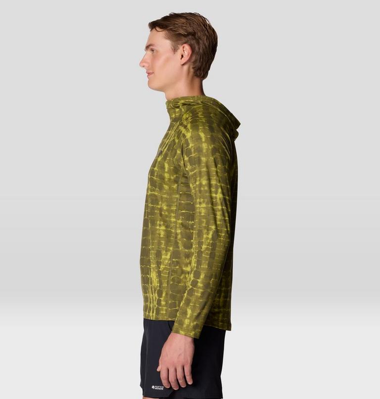 Men's Crater Lake Zip Hoody, Color: Combat Green Prismatic Print, image 4