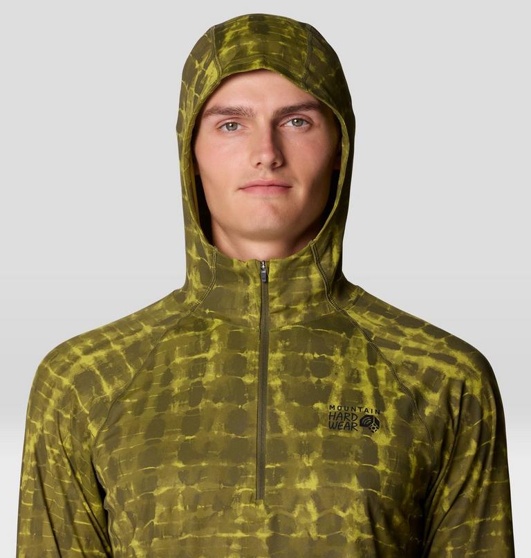 Men's Crater Lake Zip Hoody, Color: Combat Green Prismatic Print, image 6