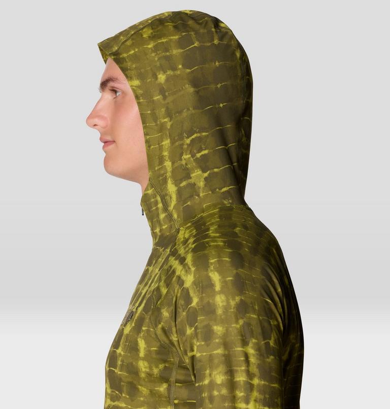 Men's Crater Lake Zip Hoody, Color: Combat Green Prismatic Print, image 7