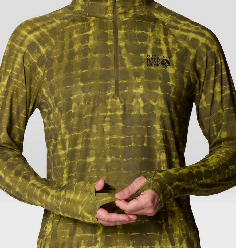 Men's Crater Lake Zip Hoody, Color: Combat Green Prismatic Print, image 8