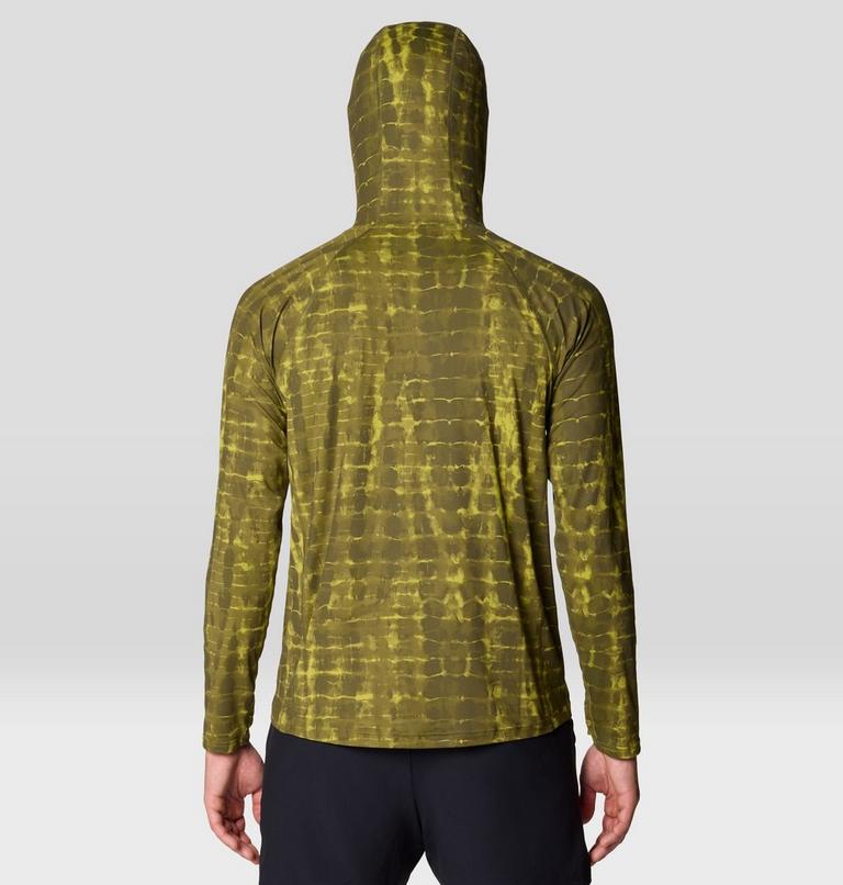 Men's Crater Lake Zip Hoody, Color: Combat Green Prismatic Print, image 3