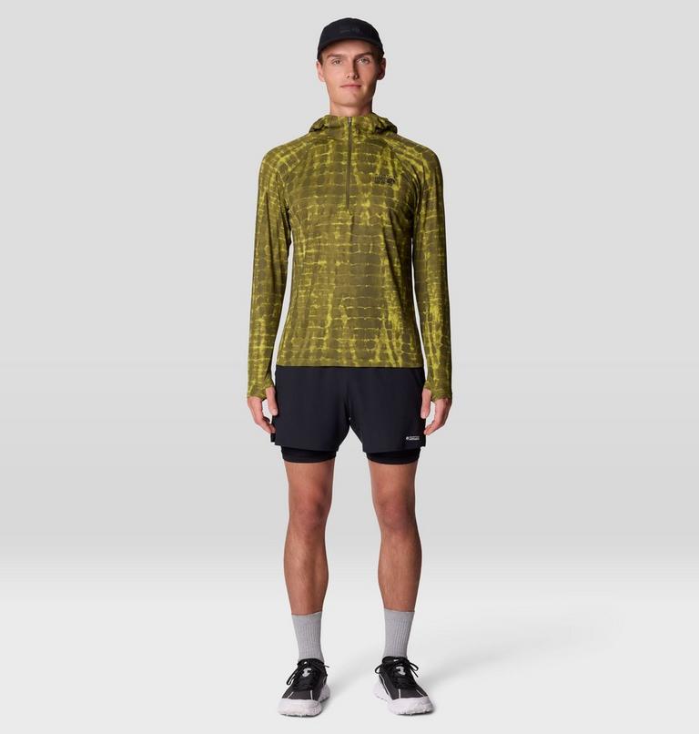 Men's Crater Lake Zip Hoody, Color: Combat Green Prismatic Print, image 2