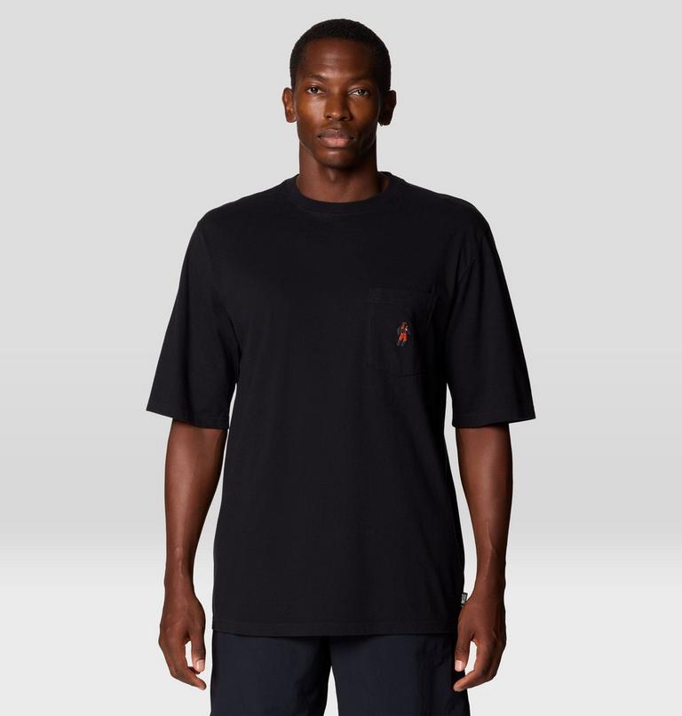 Men's Logo Pocket Relaxed Short Sleeve, Color: Black, image 1